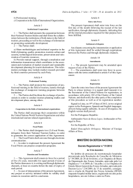 Decreto Regulamentar 51/2012, 10 de Dezembro.