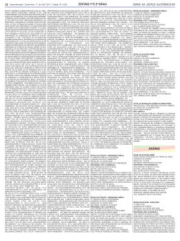 12 EDITAIS 1&ordm; E 2&ordm; GRAU OS&Oacute;RIO