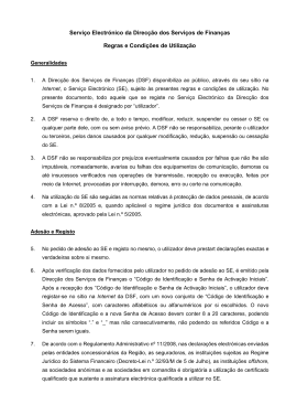 Servi&ccedil;o Electr&oacute;nico da Direc&ccedil;&atilde;o dos Servi&ccedil;os de Finan&ccedil;as Regras e