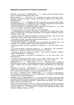 Bibliografia seleccionada - Instituto Nacional de Saúde Dr. Ricardo