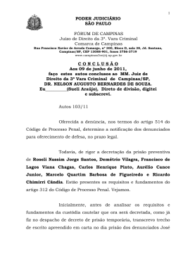 PODER JUDICI&Aacute;RIO S&Atilde;O PAULO F&Oacute;RUM DE CAMPINAS Ju&iacute;zo de