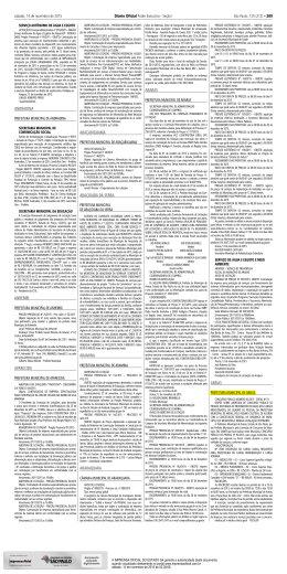 Edital - Di&aacute;rio Oficial