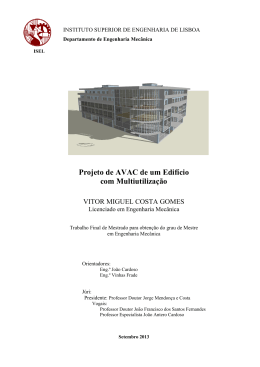 Projeto de AVAC de um Edifício com Multiutilização