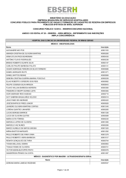 Anexo I do Edital n&ordm; 20