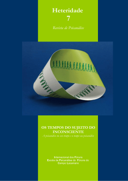 O TEMPO NA DIREÇÃO DO TRATAMENTO