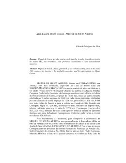 Arrudas em Minas Gerais – Miguel de Souza Arruda