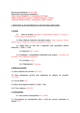 Roteiro de coleta de informa&ccedil;&otilde;es preenchido