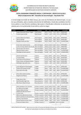 GOVERNO DO ESTADO DE MATO GROSSO