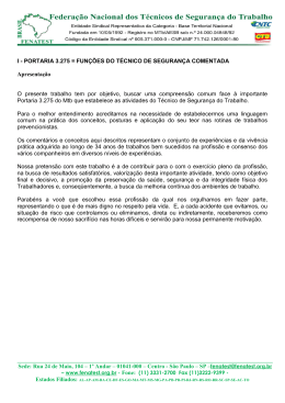 Sindicato dos T&eacute;cnicos de Seguran&ccedil;a do Trabalho no