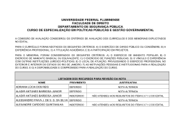 Resultado dos Recursos - cead - Universidade Federal Fluminense