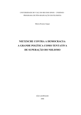 Nietzsche contra a democracia