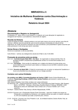 IMBRADIVA e.V. Iniciativa de Mulheres Brasileiras contra