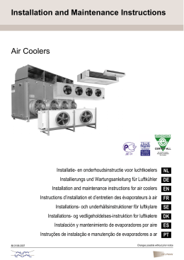 Installation and Maintenance Instructions Air Coolers