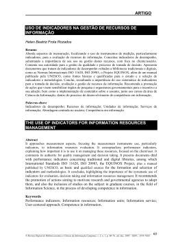 uso de indicadores na avalia&ccedil;&atilde;o de servi&ccedil;os em informa&ccedil;&atilde;o