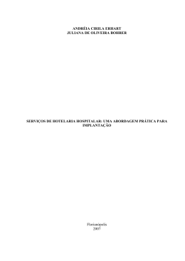 servi&ccedil;os de hotelaria hospitalar - UNISUL