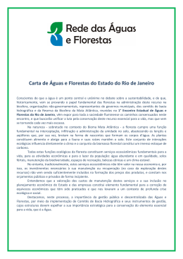 Carta de Águas e Florestas do Estado do Rio de Janeiro