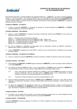 contrato de prestação de serviços de telecomunicações