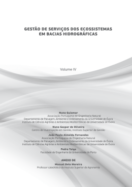 gest&atilde;o de servi&ccedil;os dos ecossistemas em bacias hidrogr&aacute;ficas
