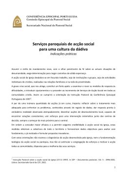 Servi&ccedil;os paroquiais de ac&ccedil;&atilde;o social