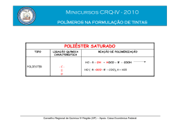 pol&iacute;meros na formula&ccedil;&atilde;o de tintas