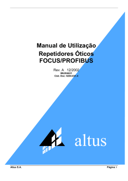 Repetidores Óticos FOCUS/PROFIBUS