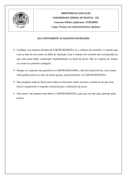 Prova T&eacute;c. Laborat&oacute;rio/&aacute;rea Qu&iacute;mica
