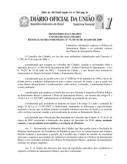 RESOLU&Ccedil;&Atilde;O CONSELHO DAS CIDADES