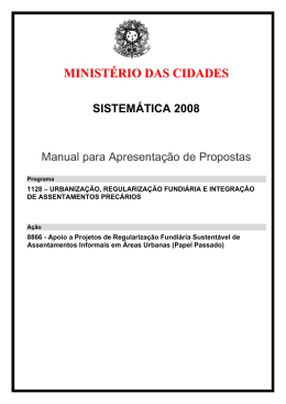 MINISTÉRIO DAS CIDADES