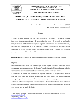 1 RESTRUTURA&Ccedil;AO E FRAGMENTA&Ccedil;&Atilde;O DAS CIDADES