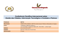 Conferência Científica Internacional sobre Gestão das Cidades