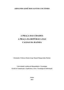 A PRA&Ccedil;A DAS CIDADES