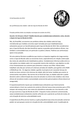 Nós, da StreetNet, escrevemos aos prefeitos eleitos das cidades