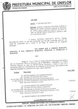 r PREFEITURA MUNICIPAL DE UNIPLOR