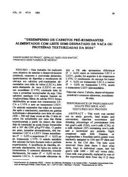 &ldquo;DESEMPENHO DE CABRITOS PR&Eacute;-RUMINANTES