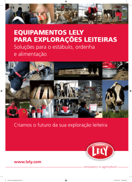 EQUIPAMENTOS LELY PARA EXPLORA&Ccedil;&Otilde;ES LEITEIRAS