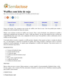 Waffles com leite de soja | Semlactose