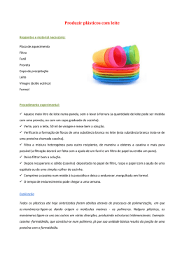 Produzir pl&aacute;sticos com leite