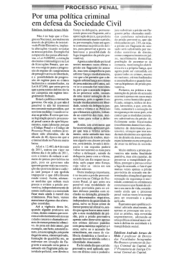Por uma política criminal - Faculdades Integradas Rio Branco