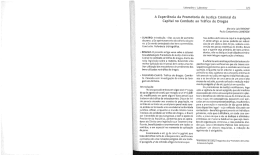 A Experiência da Promotoria de Justiça Criminal da Capital no