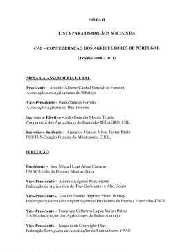 (Triénio 2008 - 2011) - CAP