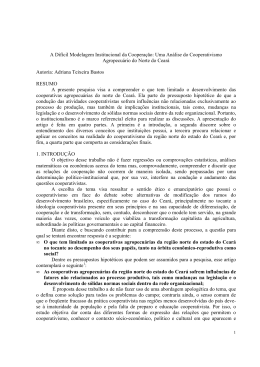 A Dif&iacute;cil Modelagem Institucional da Coopera&ccedil;&atilde;o: Uma