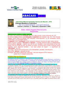 ABACAXI On-Line - Embrapa Mandioca e Fruticultura