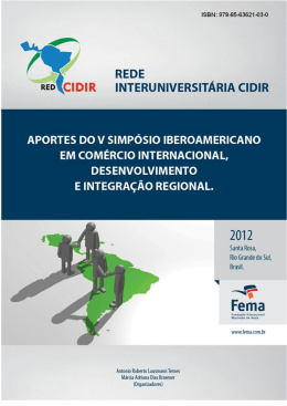 aportes do v simp&oacute;sio iberoamericano em com&eacute;rcio internacional