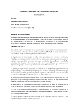 Relatório Avaliação Institucional Tangara da Serra