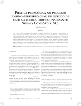 pr&aacute;tica pedag&oacute;gica no processo ensino-aprendizagem: um