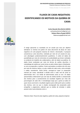 fluxos de caixa negativos: identificando os motivos da