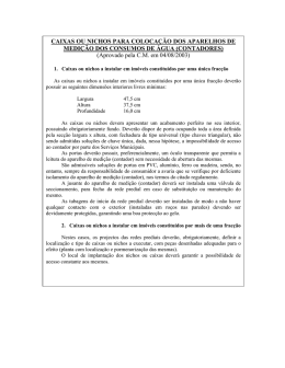 CAIXAS OU NICHOS PARA COLOCAÇÀO DOS APARELHOS DE M