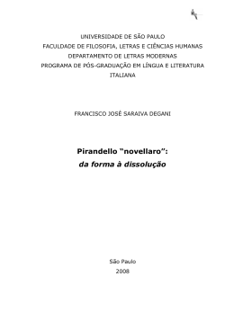 Pirandello "novellaro" - Biblioteca Digital de Teses e Dissertações
