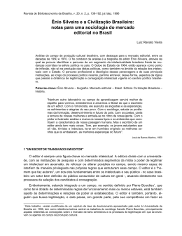 &Ecirc;nio Silveira e a Civiliza&ccedil;&atilde;o Brasileira: notas para uma