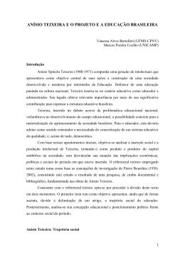 anísio teixeira e o projeto e a educação brasileira - histedbr